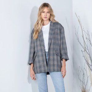 Oversized Plaid Blazer